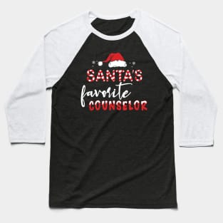 Santa's Favorite Counselor Baseball T-Shirt